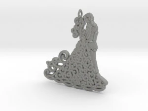 dancing couple pendant 3D Print Model