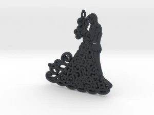 dancing couple pendant 3D Print Model