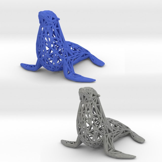 sea lion 3D-printmodel .c4d .max .obj .3ds .fbx .stl .blend 