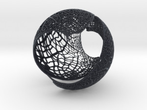 spherical leaf lampshed small 3D Print Model