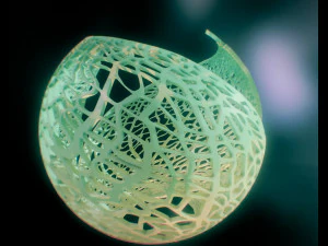 spherical leaf lampshed small 3D Print Model