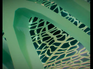 spherical leaf lampshed small 3D Print Model
