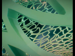 spherical leaf lampshed small 3D Print Model