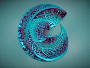 leafy torus lampshed Modello di stampa 3D