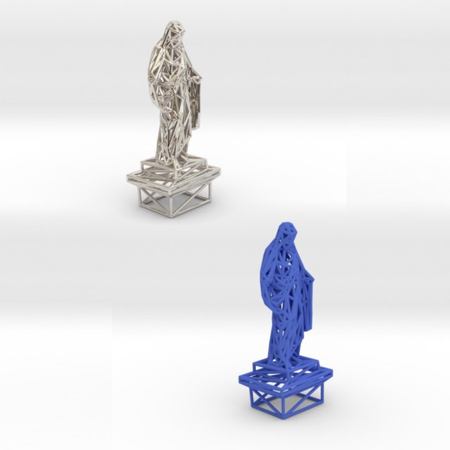 christ statue 3D 프린트 모델 .c4d .max .obj .3ds .fbx .stl .blend 
