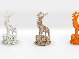 hertenvolwassen mannetje 3D printmodel