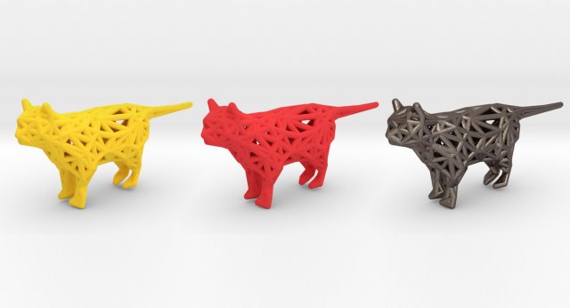 standing cat 3D Print Model .c4d .max .obj .3ds .fbx .stl .blend 