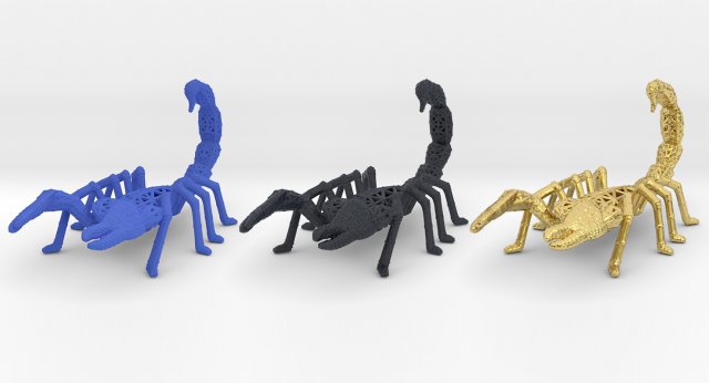 scorpion 3D Print Model .c4d .max .obj .3ds .fbx .stl .blend 