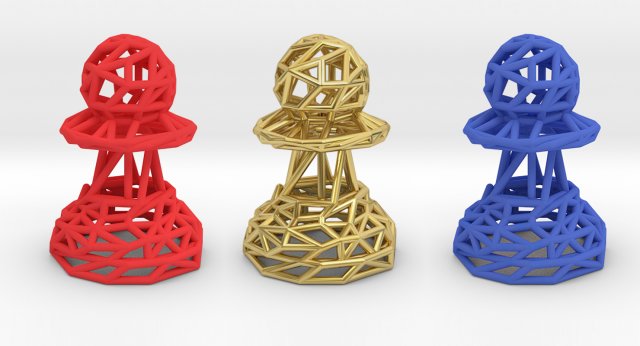 pawn 3D Print Model .c4d .max .obj .3ds .fbx .stl .blend 