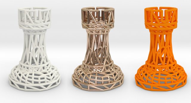 rook chess piece Modèles 3D en vedette .c4d .max .obj .3ds .fbx .stl .blend 