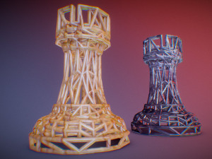 rook chess piece Modèles 3D en vedette
