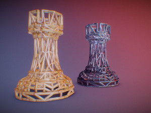 rook chess piece Modèles 3D en vedette
