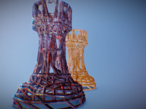 rook chess piece Modèles 3D en vedette