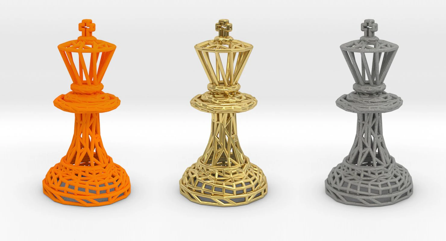 king chess piece 3D Print Model .c4d .max .obj .3ds .fbx .stl .blend 
