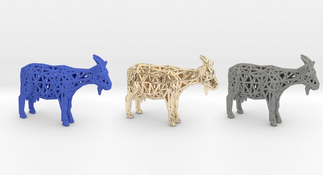 goat 3D Print Model .c4d .max .obj .3ds .fbx .stl .blend 