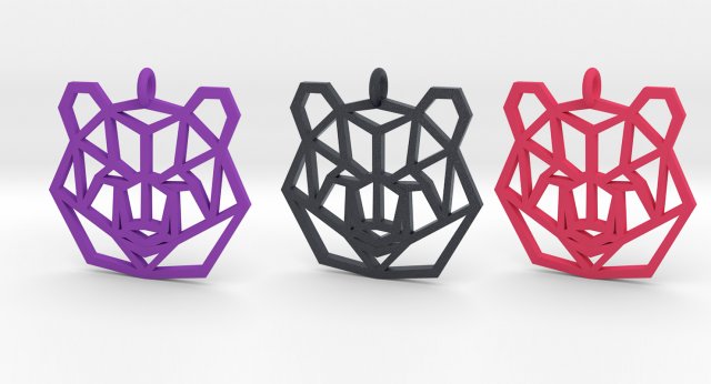 bear pendant 3D 프린트 모델 .c4d .max .obj .3ds .fbx .stl .blend 