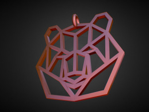 bear pendant 3D 프린트 모델