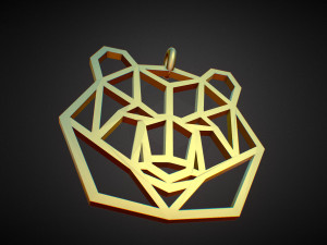 bear pendant 3D 프린트 모델