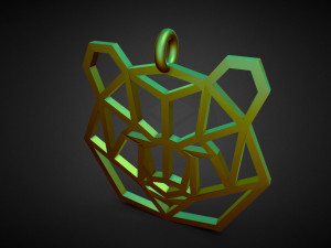 bear pendant 3D 프린트 모델