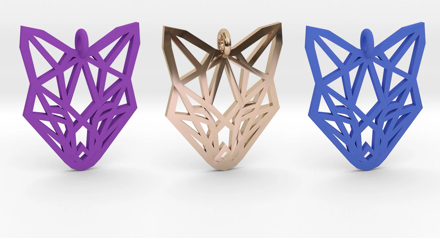 fox pendant 3D Print Model .c4d .max .obj .3ds .fbx .stl .blend 