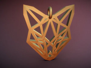 fox pendant Modelo de Impressão 3D