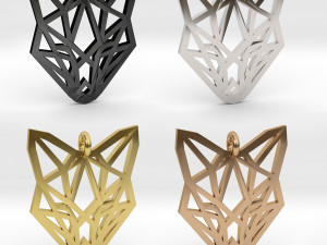 fox pendant Modelo de Impressão 3D
