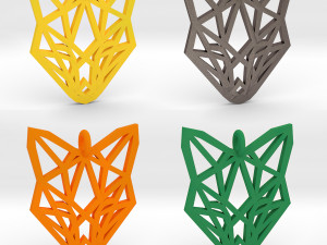 fox pendant Modelo de Impressão 3D