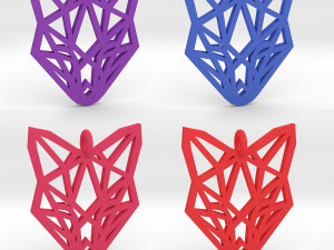 fox pendant Modelo de Impressão 3D