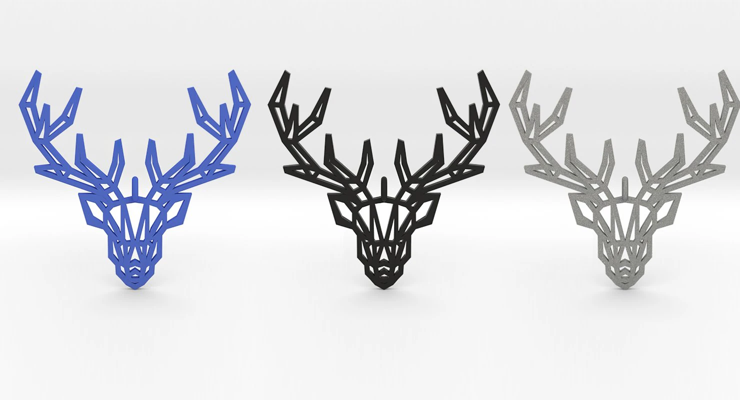 deer pendant 3D Print Model .c4d .max .obj .3ds .fbx .stl .blend
