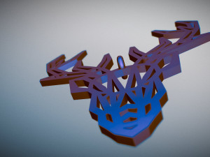 deer pendant Modelo de impresión 3D