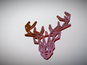deer pendant Modelo de impresión 3D