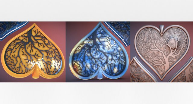 tree of life heart pendant Model do druku 3D .c4d .max .obj .3ds .fbx .stl .blend 