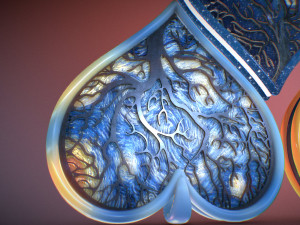 tree of life heart pendant Model do druku 3D