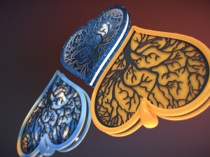 tree of life heart pendant Model do druku 3D