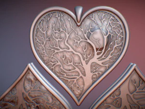 tree of life heart pendant 3D Print Model