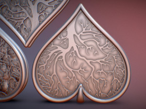 tree of life heart pendant Model do druku 3D