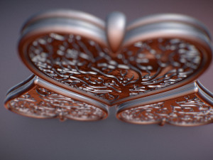 tree of life heart pendant Model do druku 3D