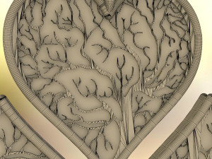 tree of life heart pendant Model do druku 3D