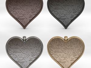 tree of life heart pendant Model do druku 3D