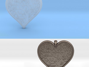 tree of life heart pendant Model do druku 3D