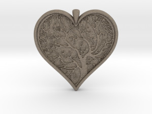 tree of life heart pendant Model do druku 3D
