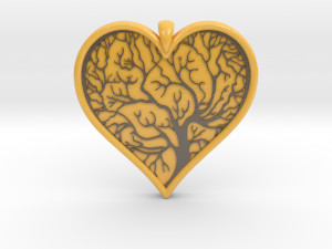 tree of life heart pendant Model do druku 3D