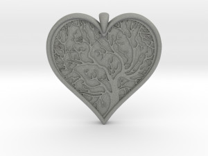 tree of life heart pendant Model do druku 3D