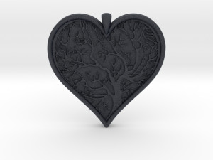 tree of life heart pendant Model do druku 3D