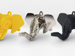 elephant head pendant 3Dプリントモデル