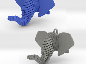 elephant head pendant Model do druku 3D