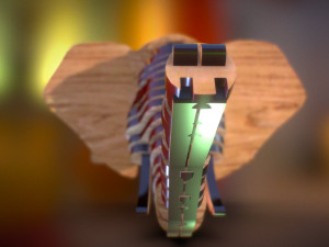 elephant head pendant Model do druku 3D