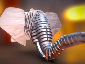 elephant head pendant 3D Print Model