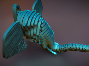 elephant head pendant Model do druku 3D