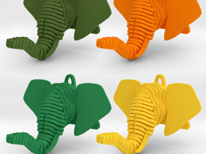 elephant head pendant Model do druku 3D